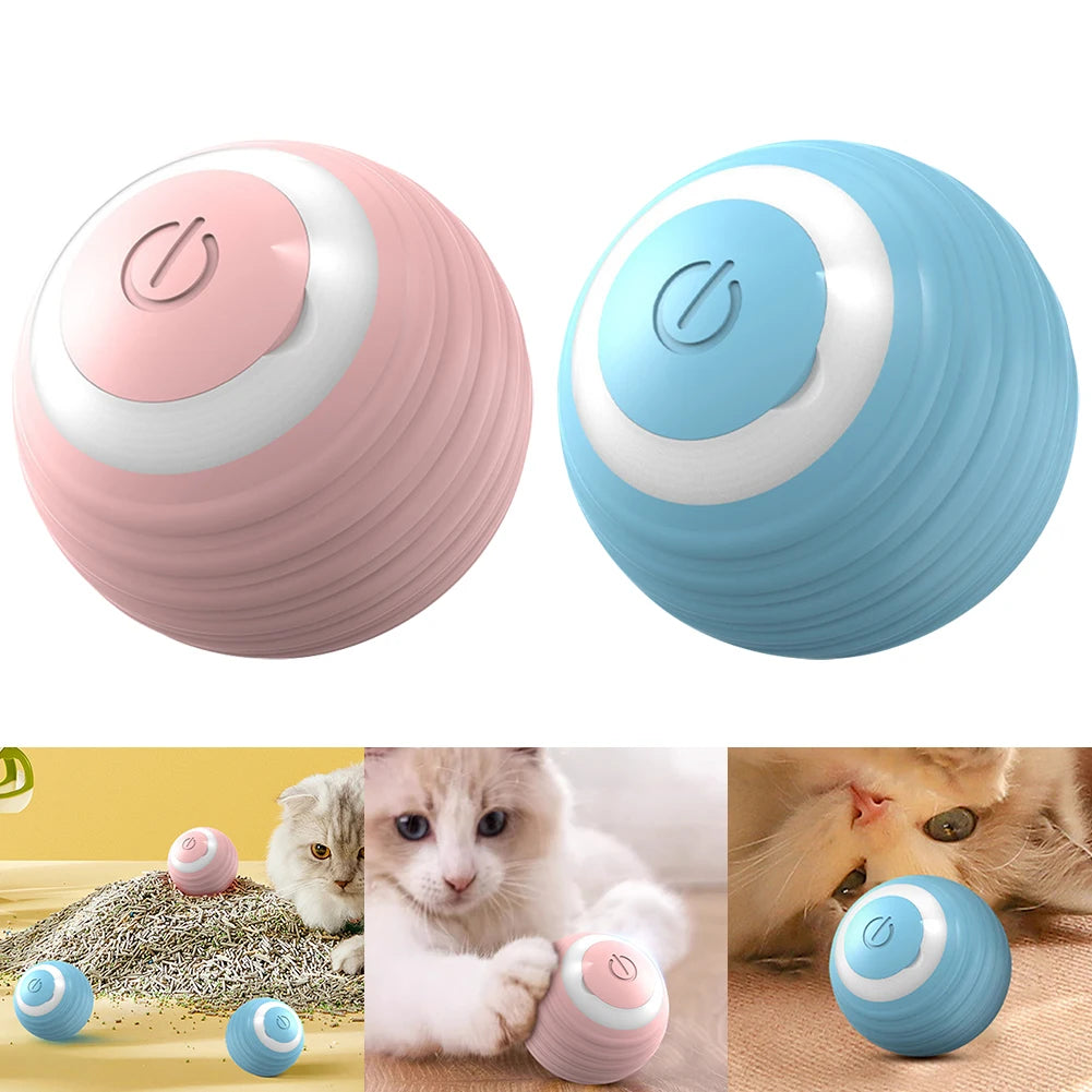 Smart Självrullande Kattboll – Perfekt Aktiveringsleksak för Innekatt