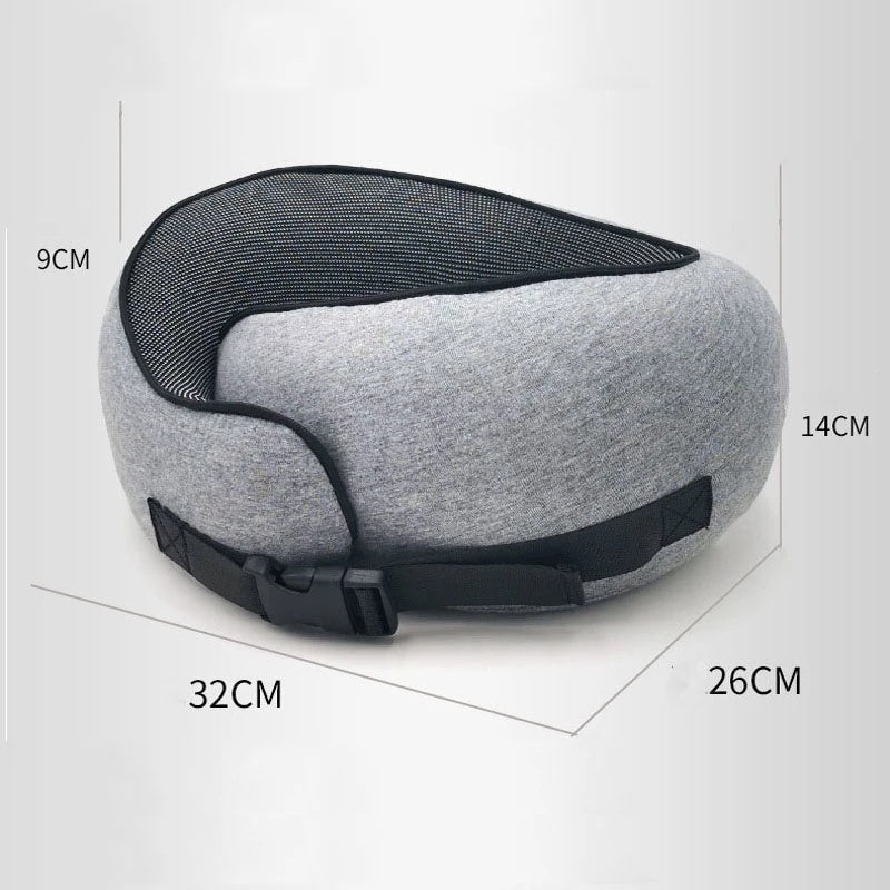 U-formad resekudde i memory foam för resa och vila