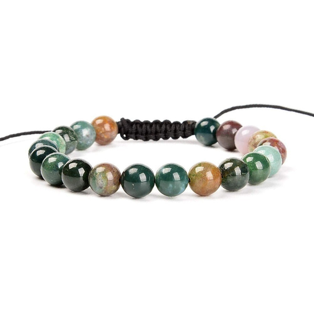Elastiskt armband med naturliga kristaller – 8 mm pärlor