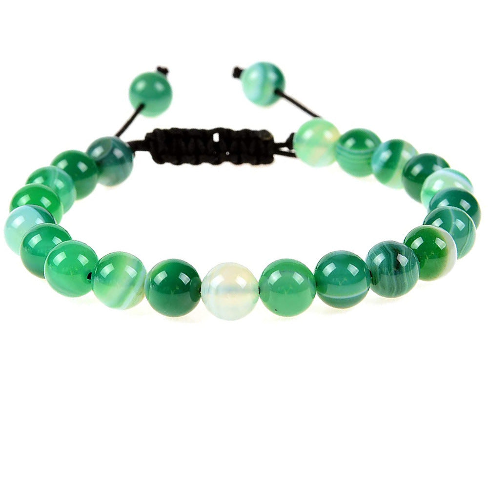 Elastiskt armband med naturliga kristaller – 8 mm pärlor
