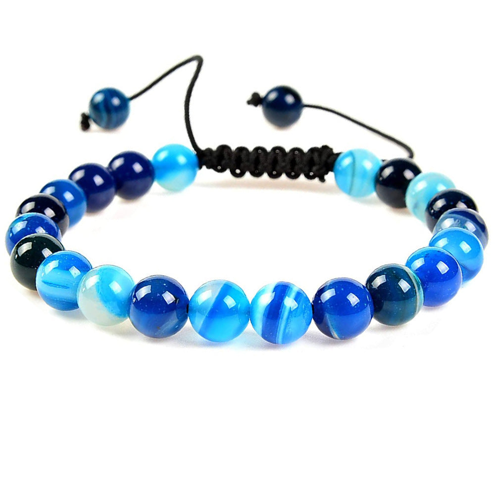 Elastiskt armband med naturliga kristaller – 8 mm pärlor