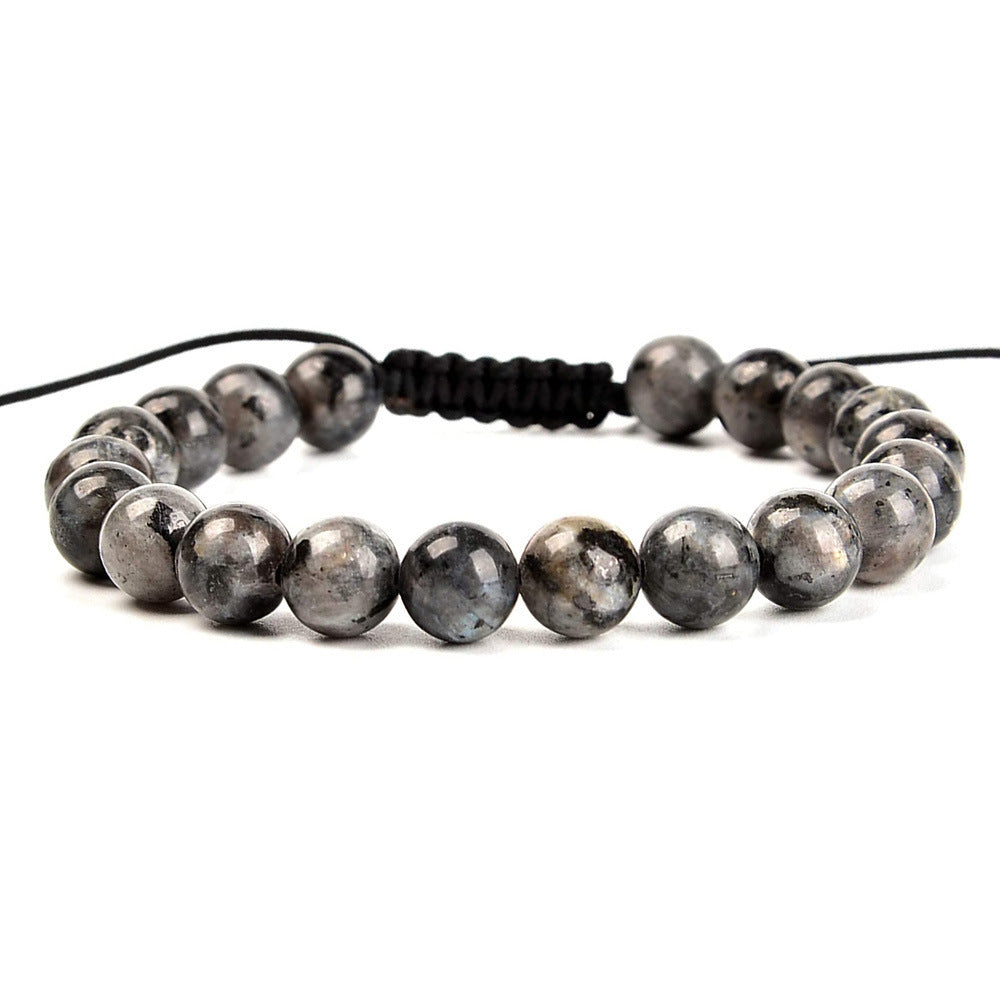 Elastiskt armband med naturliga kristaller – 8 mm pärlor