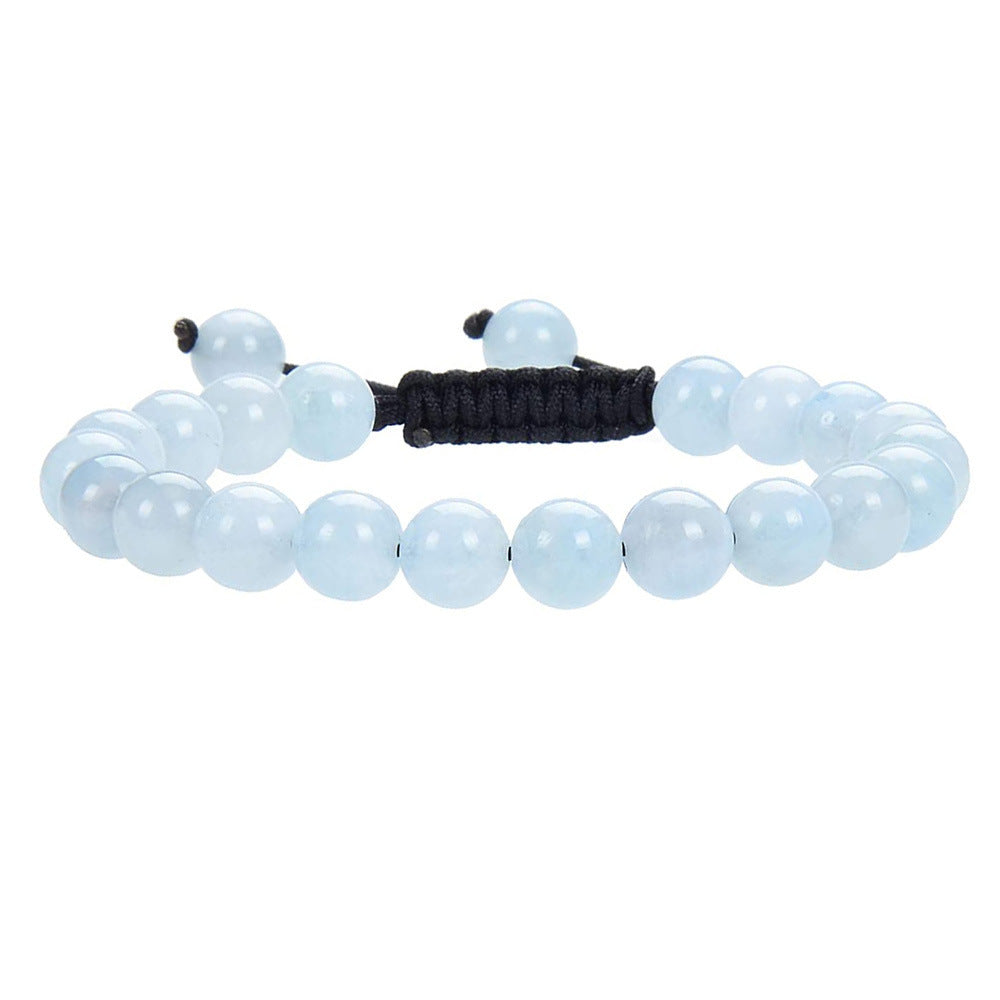 Elastiskt armband med naturliga kristaller – 8 mm pärlor