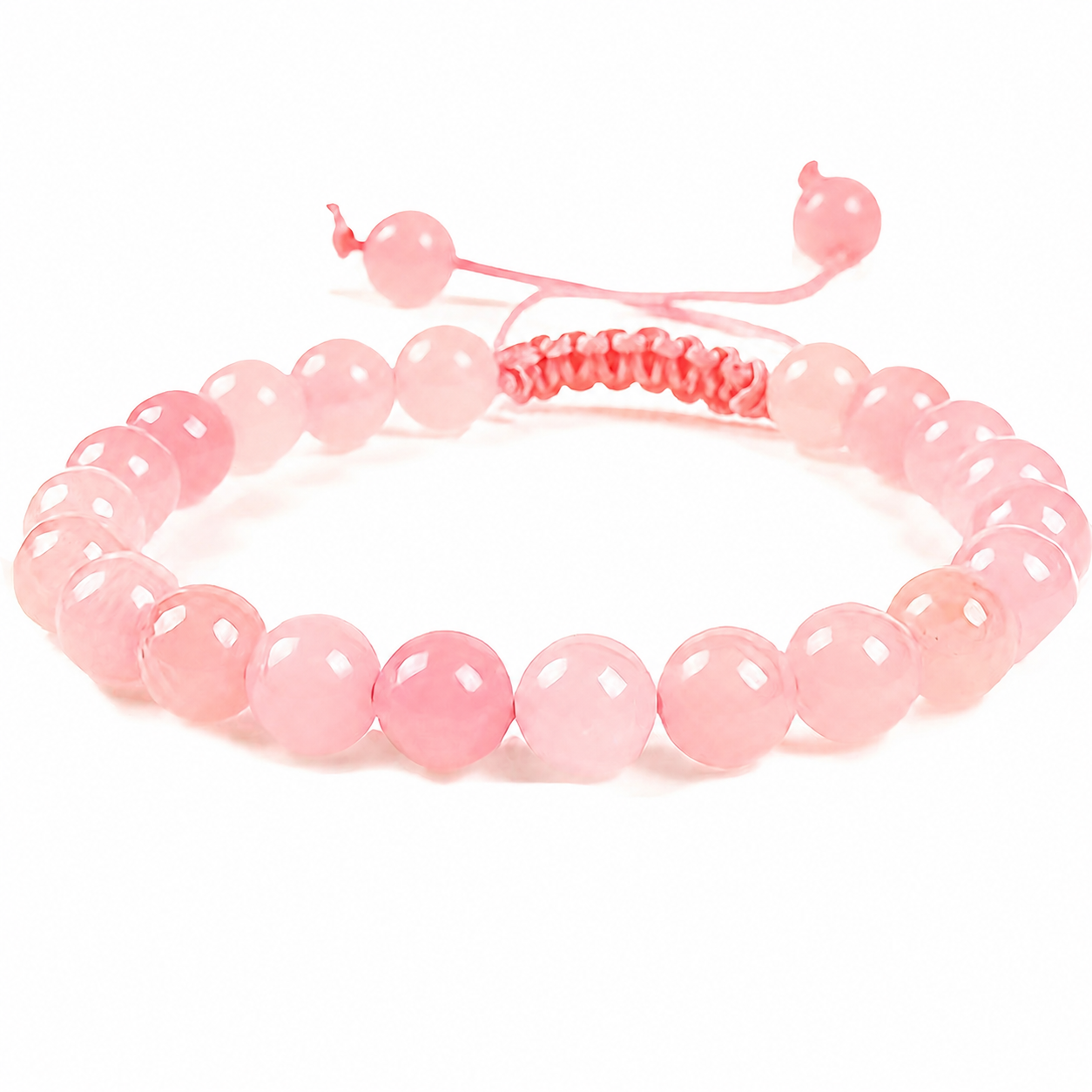 Elastiskt armband med naturliga kristaller – 8 mm pärlor