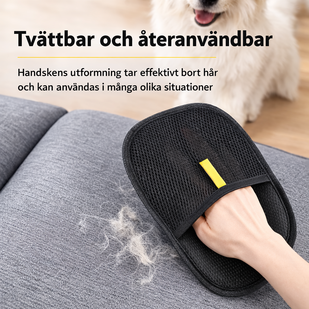 Pälsborttagningshandske för katt och hundhår