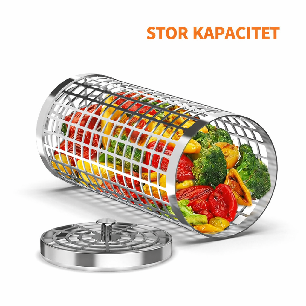 Praktisk grillkorg för utomhusgrillning