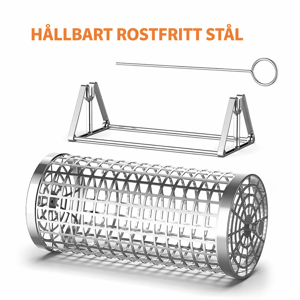 Praktisk grillkorg för utomhusgrillning
