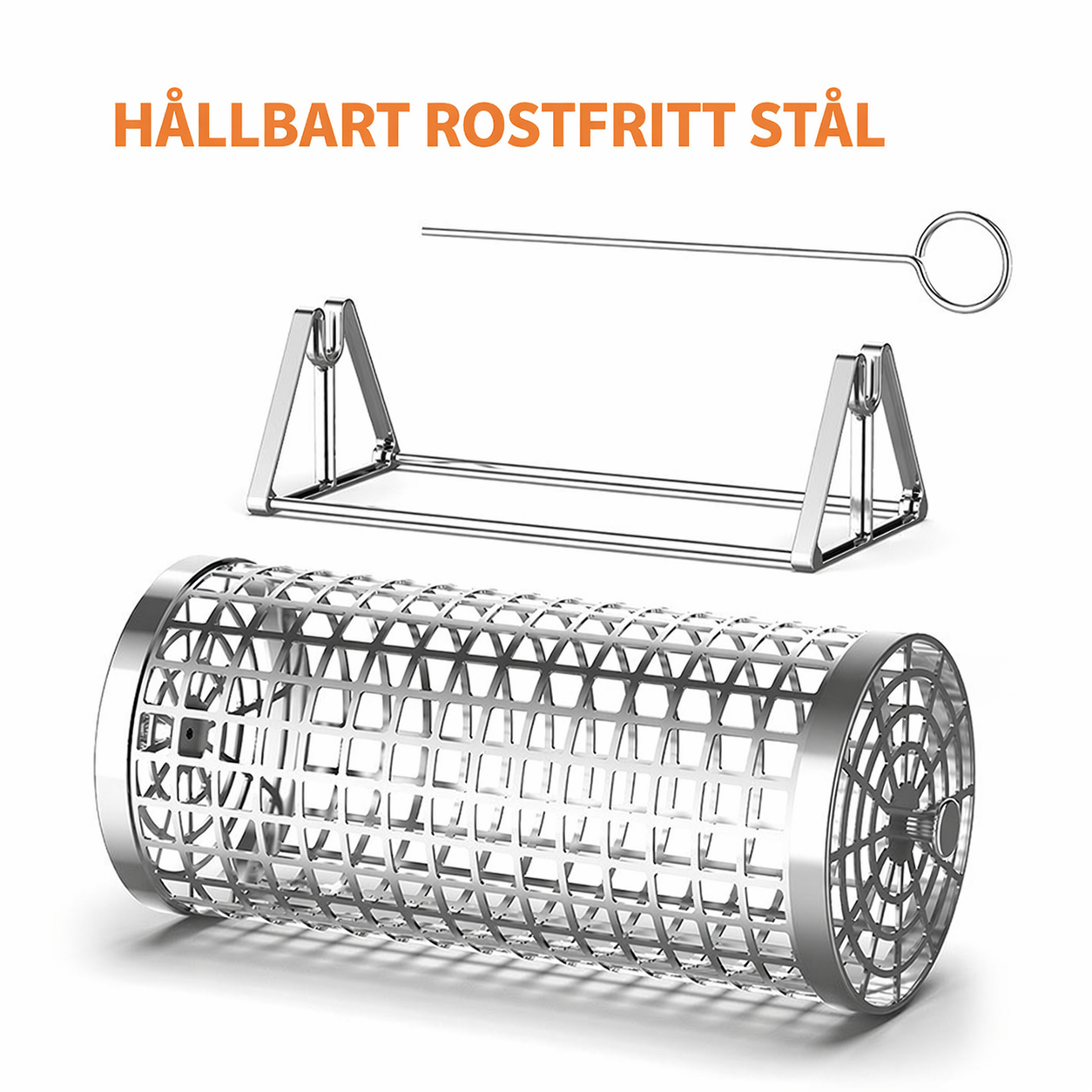 Praktisk grillkorg för utomhusgrillning