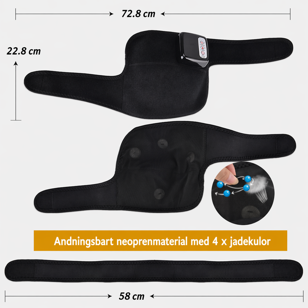 Elektrisk knä- och armbågsmassagerare med infraröd värme och vibration