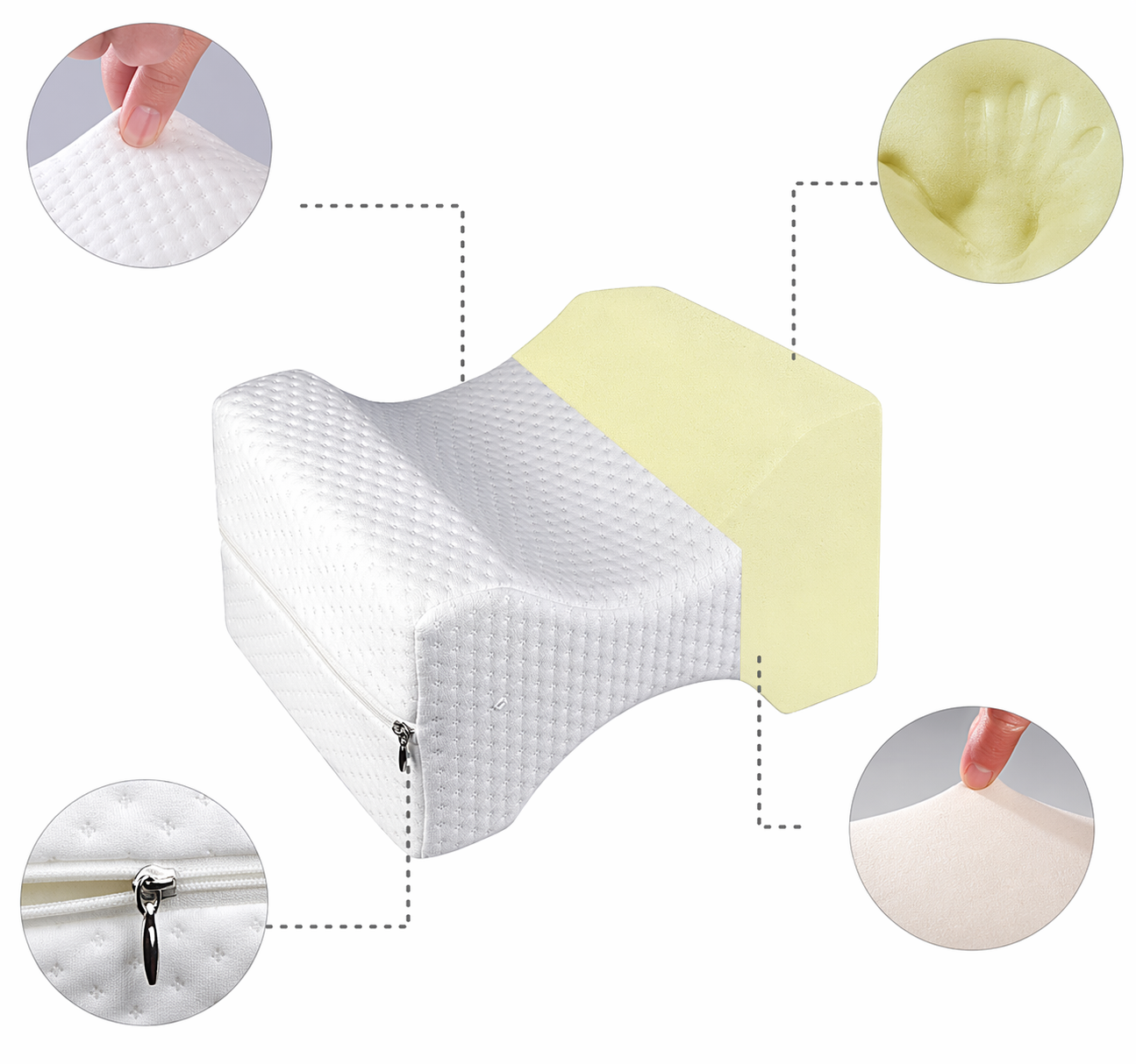 Ergonomisk knäkudde i memory foam