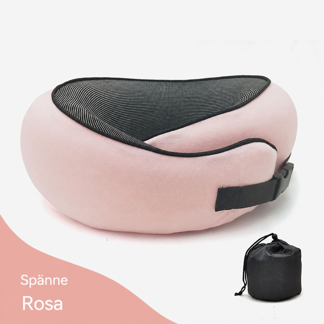 U-formad resekudde i memory foam för resa och vila