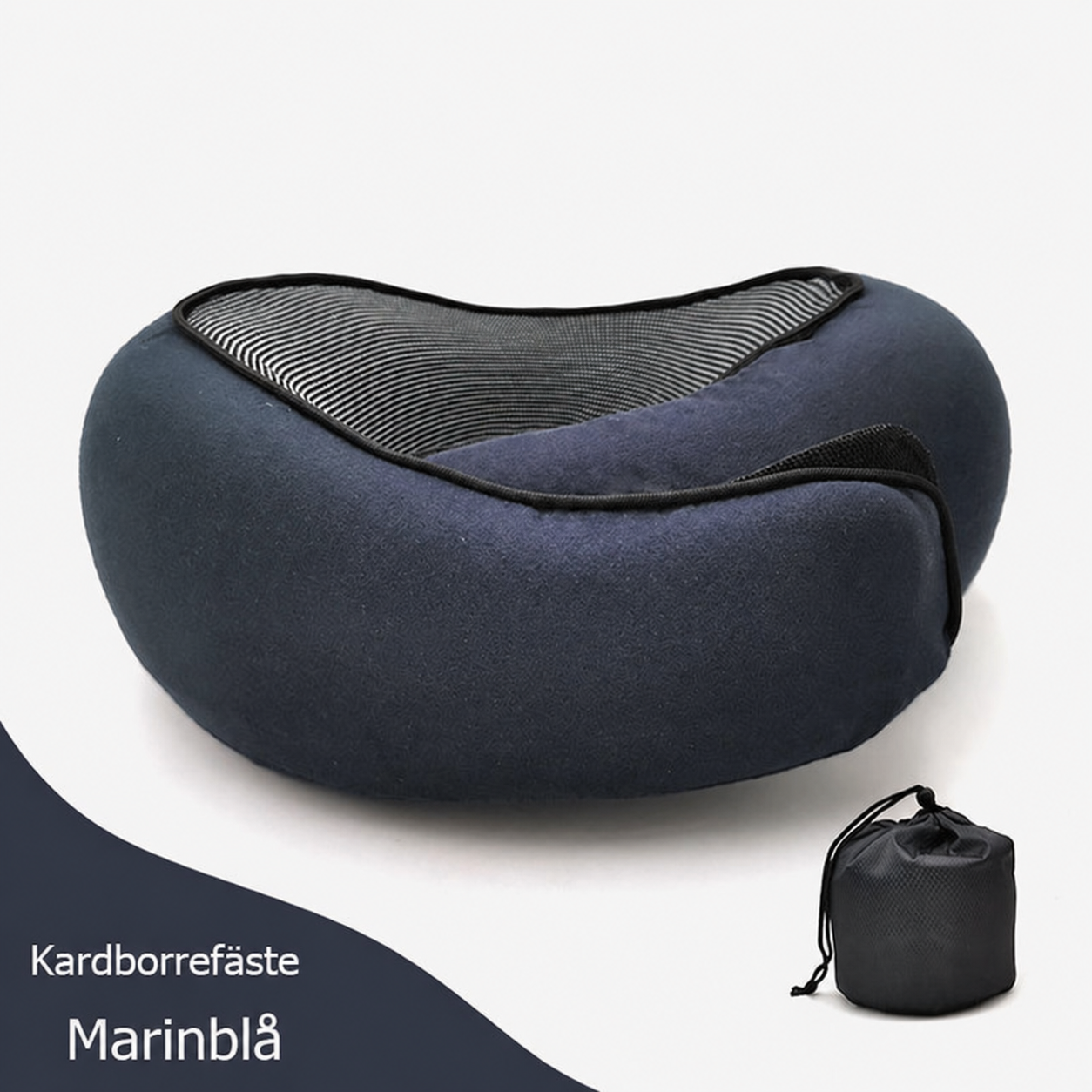 U-formad resekudde i memory foam för resa och vila