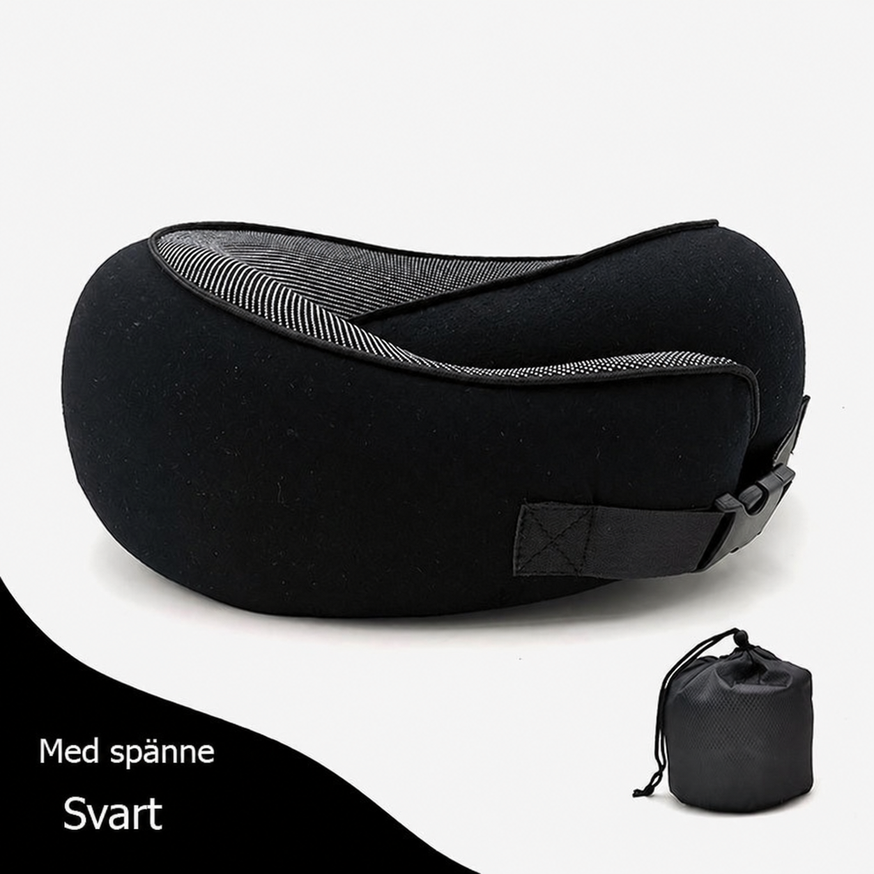 U-formad resekudde i memory foam för resa och vila