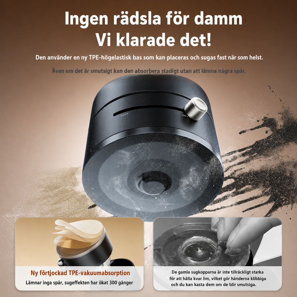 Hopfällbar magnetisk mobilhållare med sugkopp