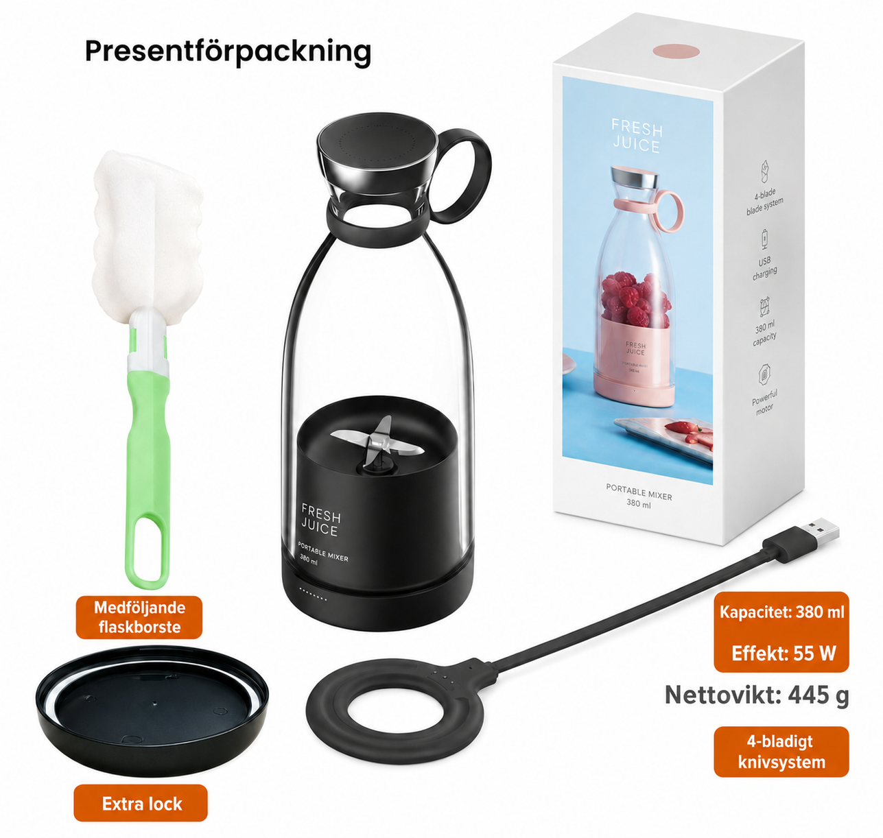 Elektrisk juiceblender och mixer