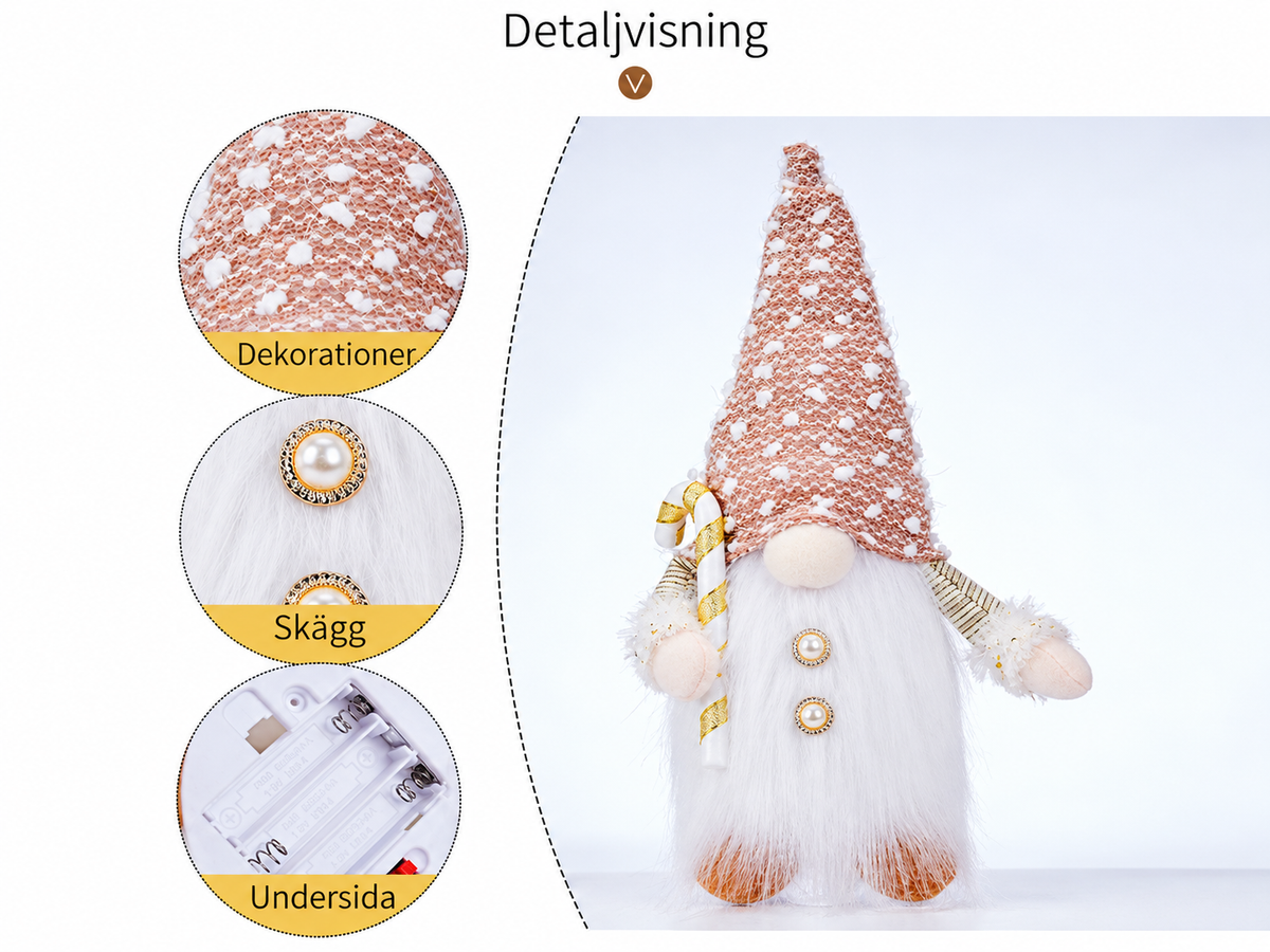 Dekorativ julnisse i tyg – Mysig juldekoration