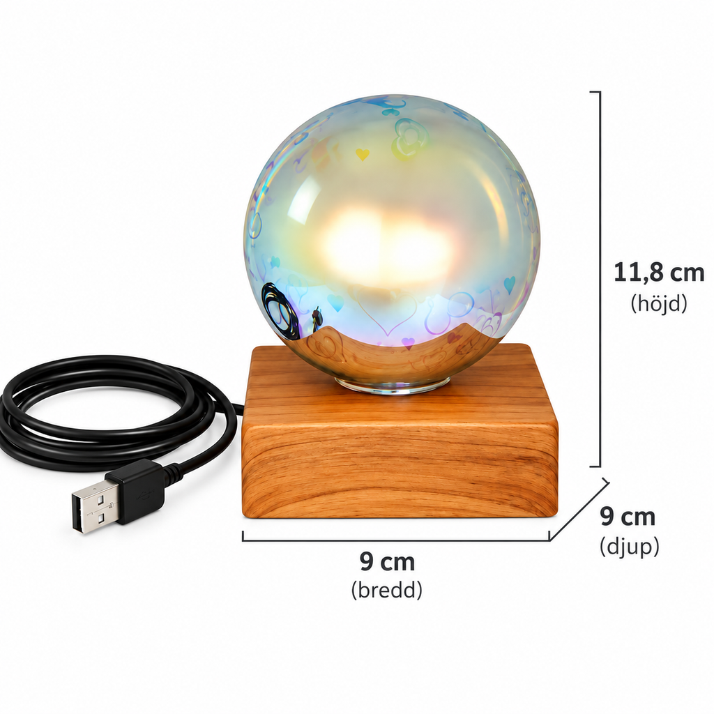 Kristallampa med 3D-effekt – Stämningsfull LED-belysning