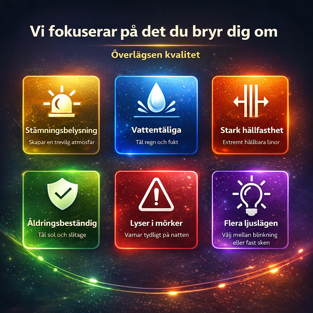 Lysande Tältsnören – Ökad säkerhet och stämning i mörkret