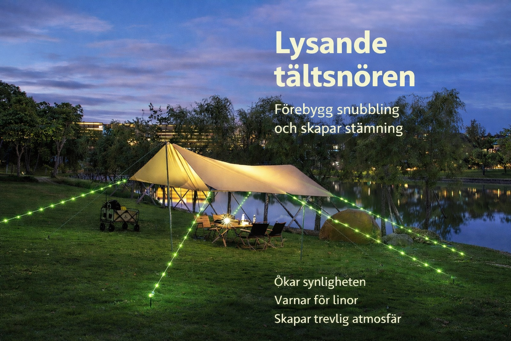 Lysande Tältsnören – Ökad säkerhet och stämning i mörkret