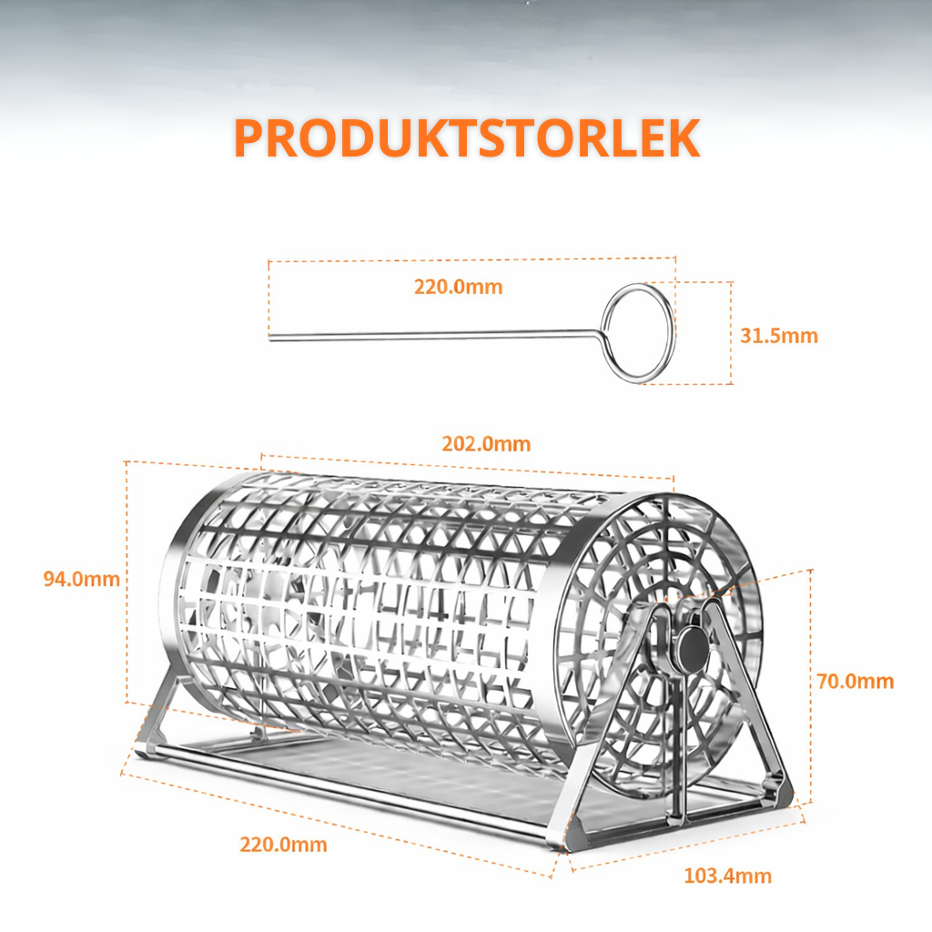 Praktisk grillkorg för utomhusgrillning