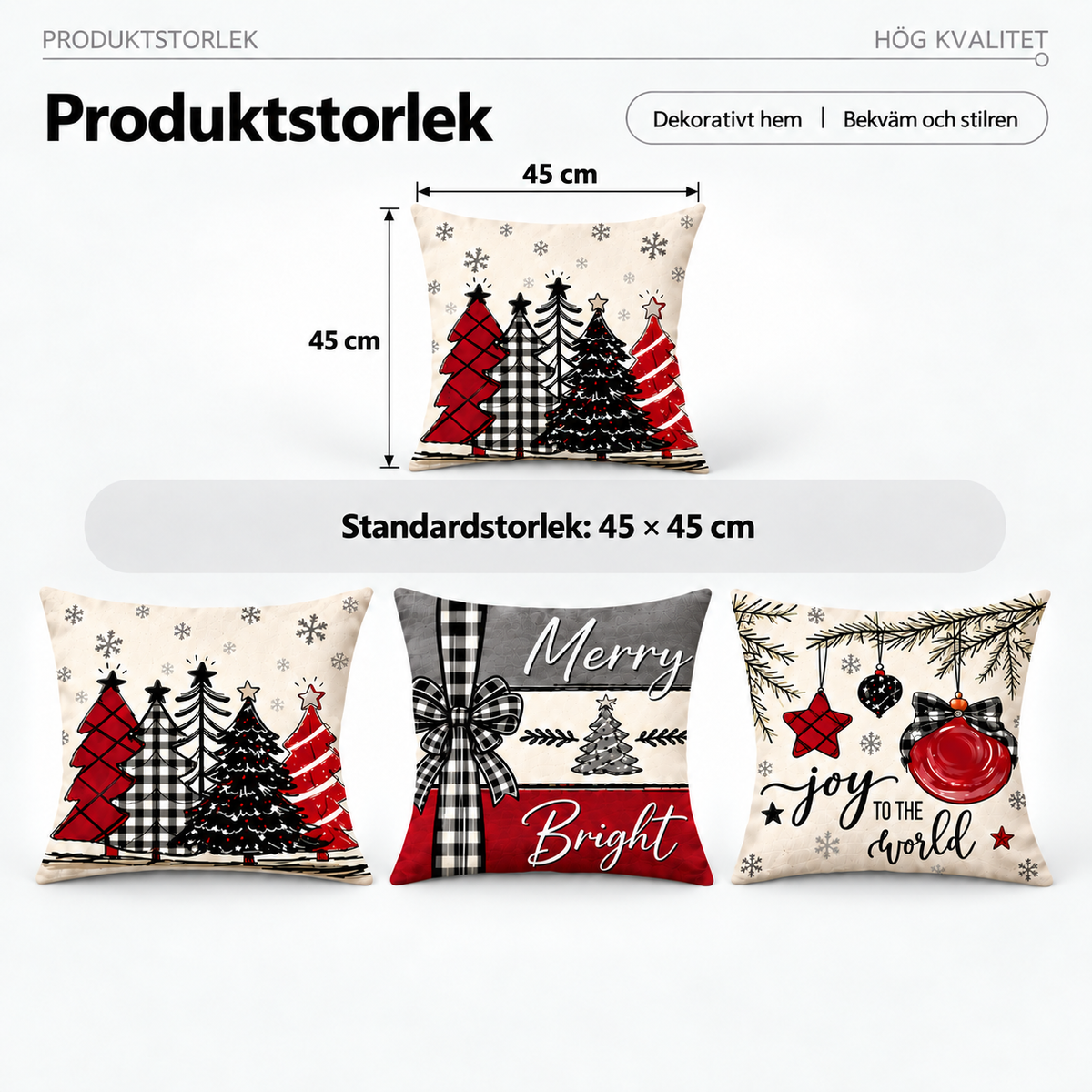 Kuddfodral med julmotiv