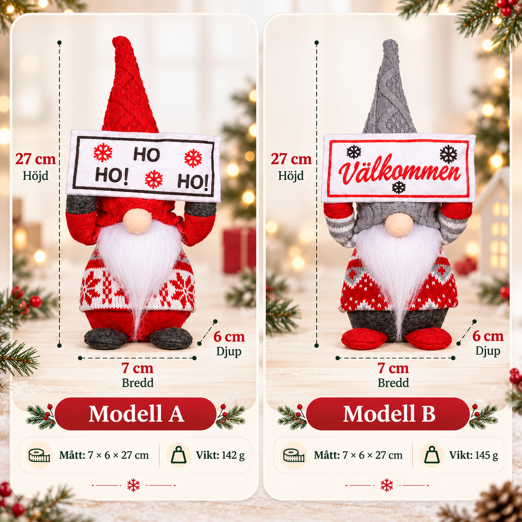 Dekorativ julnisse i tyg – Mysig juldekoration