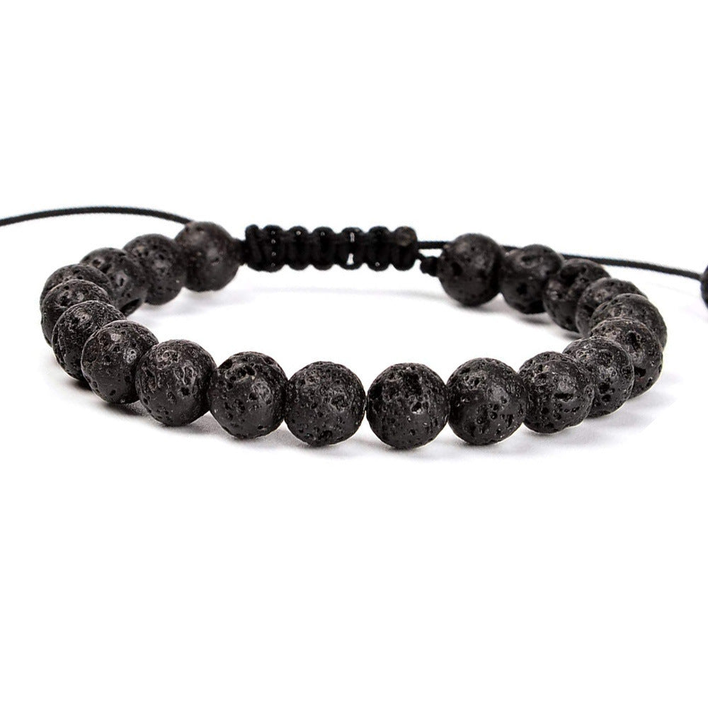 Elastiskt armband med naturliga kristaller – 8 mm pärlor