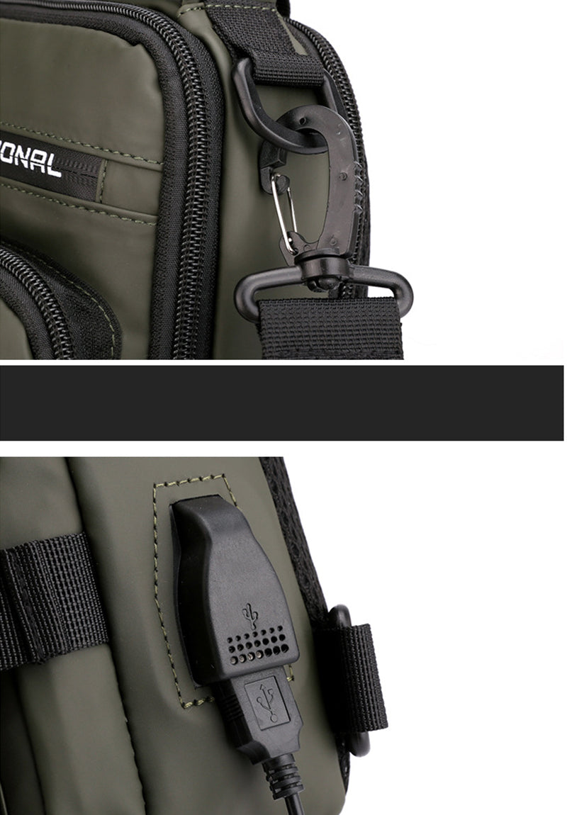 Multifunktionell axelväska för herr – Crossbody & bröstväska