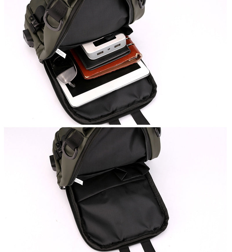Multifunktionell axelväska för herr – Crossbody & bröstväska