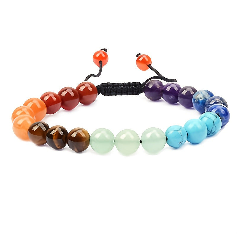 Elastiskt armband med naturliga kristaller – 8 mm pärlor