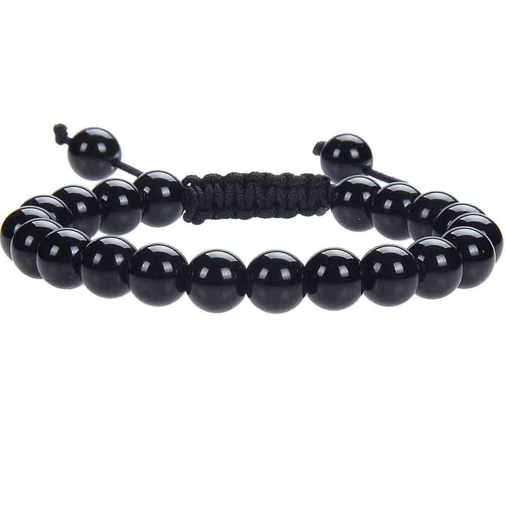 Elastiskt armband med naturliga kristaller – 8 mm pärlor
