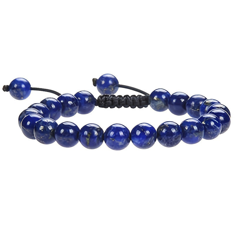 Elastiskt armband med naturliga kristaller – 8 mm pärlor